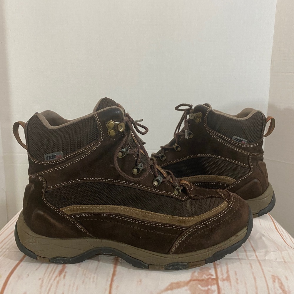 LL Bean Mens Snow Sneakers Brown Waterproof Insulated Boots 9.5 Wide